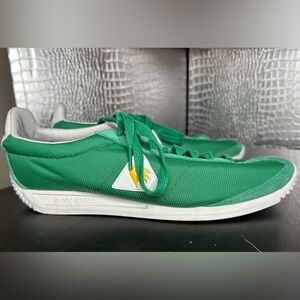 Le Coq Sportif Men's Sneakers in Green and White Size 10